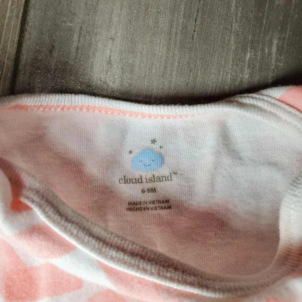 Gerber Baby Girl Pink and White Fox Onesies Bundle Size 6-9m 100% Cotton
